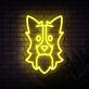 Hundekopf LED-Neonschild Wohnzimmer Haustierladen