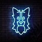 Hundekopf LED-Neonschild Wohnzimmer Haustierladen