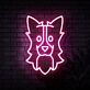 Hundekopf LED-Neonschild Wohnzimmer Haustierladen