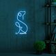 sitzende Katze LED-Neonschild Wohnzimmer Haustierbereich