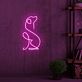sitzende Katze LED-Neonschild Wohnzimmer Haustierbereich