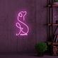 sitzende Katze LED-Neonschild Wohnzimmer Haustierbereich