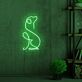 sitzende Katze LED-Neonschild Wohnzimmer Haustierbereich