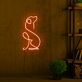 sitzende Katze LED-Neonschild Wohnzimmer Haustierbereich