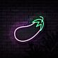 Aubergine LED-Neonschild für Restaurant Küche