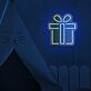 Geschenkbox LED-Neonschild für Kinderzimmer Party