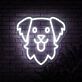 Hundekopf LED-Neonschild Wohnzimmer Haustierladen