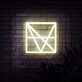Geometrisches Quadrat Muster LED-Neonschild Wohnzimmer Büro