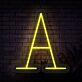 Buchstabe A LED Neonschild für Wohnzimmer und Büro