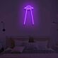 UFO mit Lichtstrahl LED-Neonschild Schlafzimmer Wohnzimmer