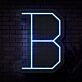 Buchstabe B LED Neonschild für Wohnzimmer und Bar