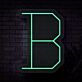 Buchstabe B LED Neonschild für Wohnzimmer und Bar