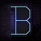Buchstabe B LED Neonschild für Wohnzimmer und Bar