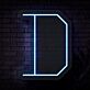 Buchstabe D LED Neonschild für Wohnzimmer und Bar