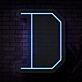 Buchstabe D LED Neonschild für Wohnzimmer und Bar