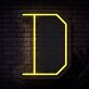 Buchstabe D LED Neonschild für Wohnzimmer und Bar