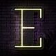 Buchstabe E LED Neonschild für Wohnzimmer und Bar