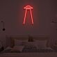 UFO mit Lichtstrahl LED-Neonschild Schlafzimmer Wohnzimmer