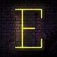 Buchstabe E LED Neonschild für Wohnzimmer und Bar