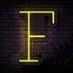 Buchstabe F LED Neonschild für Wohnzimmer und Bar