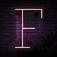 Buchstabe F LED Neonschild für Wohnzimmer und Bar