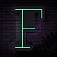 Buchstabe F LED Neonschild für Wohnzimmer und Bar
