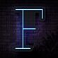 Buchstabe F LED Neonschild für Wohnzimmer und Bar