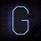 Buchstabe G LED Neonschild für Wohnzimmer und Büro