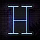 Buchstabe H LED Neonschild für Wohnzimmer und Bar