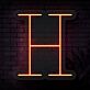 Buchstabe H LED Neonschild für Wohnzimmer und Bar