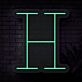 Buchstabe H LED Neonschild für Wohnzimmer und Bar