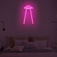 UFO mit Lichtstrahl LED-Neonschild Schlafzimmer Wohnzimmer