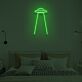 UFO mit Lichtstrahl LED-Neonschild Schlafzimmer Wohnzimmer