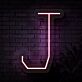 Buchstabe J LED Neonschild für Wohnzimmer und Bar