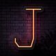 Buchstabe J LED Neonschild für Wohnzimmer und Bar