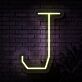 Buchstabe J LED Neonschild für Wohnzimmer und Bar