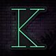 Buchstabe K LED Neonschild für Wohnzimmer und Büro