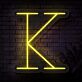 Buchstabe K LED Neonschild für Wohnzimmer und Büro