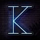 Buchstabe K LED Neonschild für Wohnzimmer und Büro