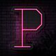 Buchstabe P LED Neonschild für Cafe und Bar