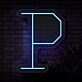 Buchstabe P LED Neonschild für Cafe und Bar