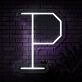 Buchstabe P LED Neonschild für Cafe und Bar