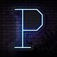 Buchstabe P LED Neonschild für Cafe und Bar