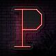 Buchstabe P LED Neonschild für Cafe und Bar