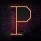 Buchstabe P LED Neonschild für Cafe und Bar