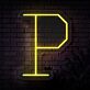 Buchstabe P LED Neonschild für Cafe und Bar