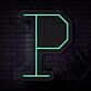 Buchstabe P LED Neonschild für Cafe und Bar
