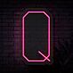 Q Buchstabe Symbol LED-Neonschild Gamingzimmer