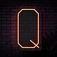 Q Buchstabe Symbol LED-Neonschild Gamingzimmer