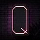 Q Buchstabe Symbol LED-Neonschild Gamingzimmer